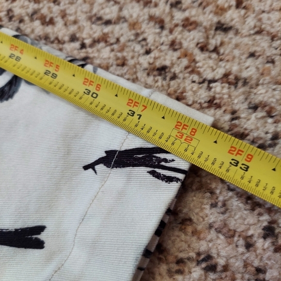 Womens Black & White Floral Bird Print Capri Pants Size 8 TIBI Business Casual - Picture 11 of 14